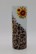 Load image into Gallery viewer, Yellow Sunflower with Leopard Tumbler
