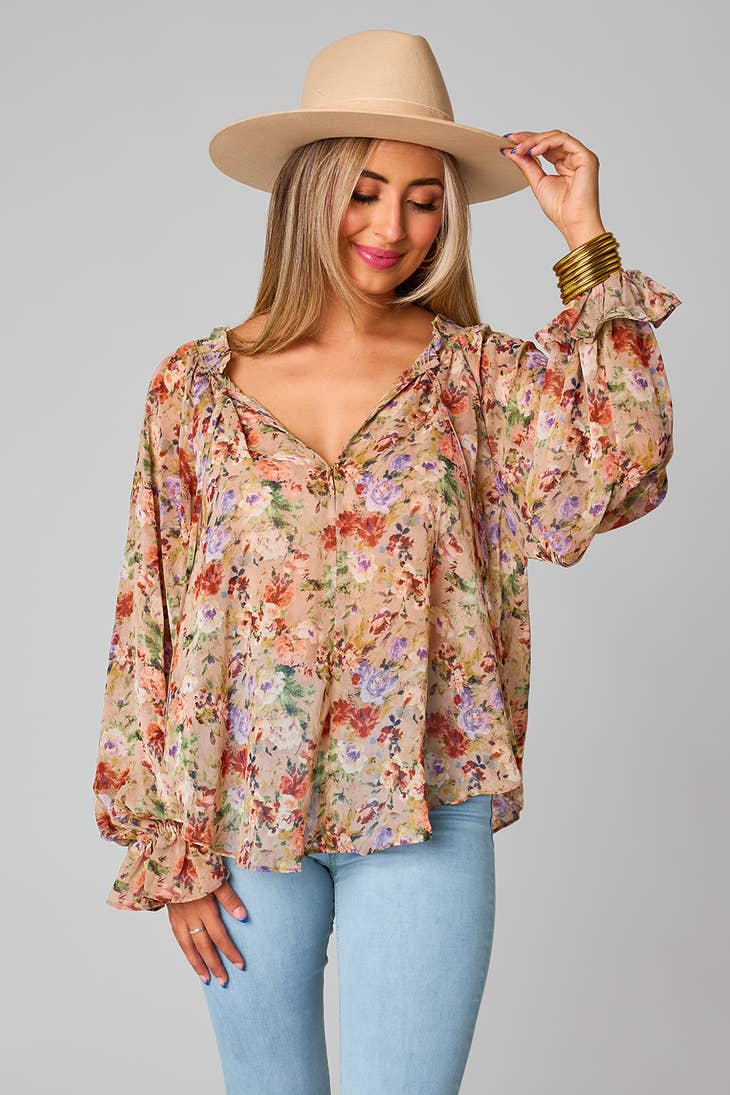 Mandy Vintage Long Sleeve Top