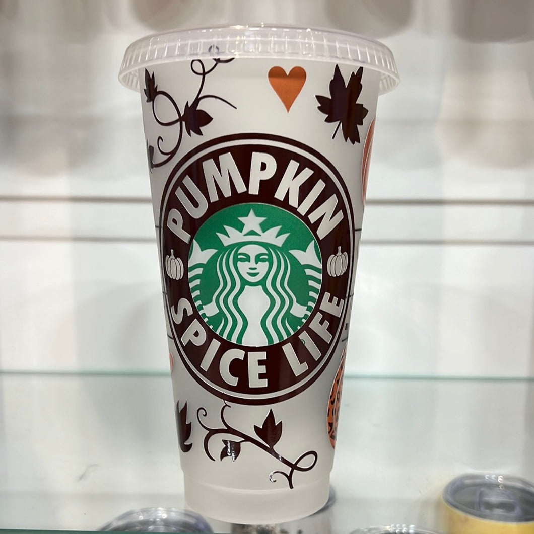 Pumpkin Spice Life w/Hole Cold Cup
