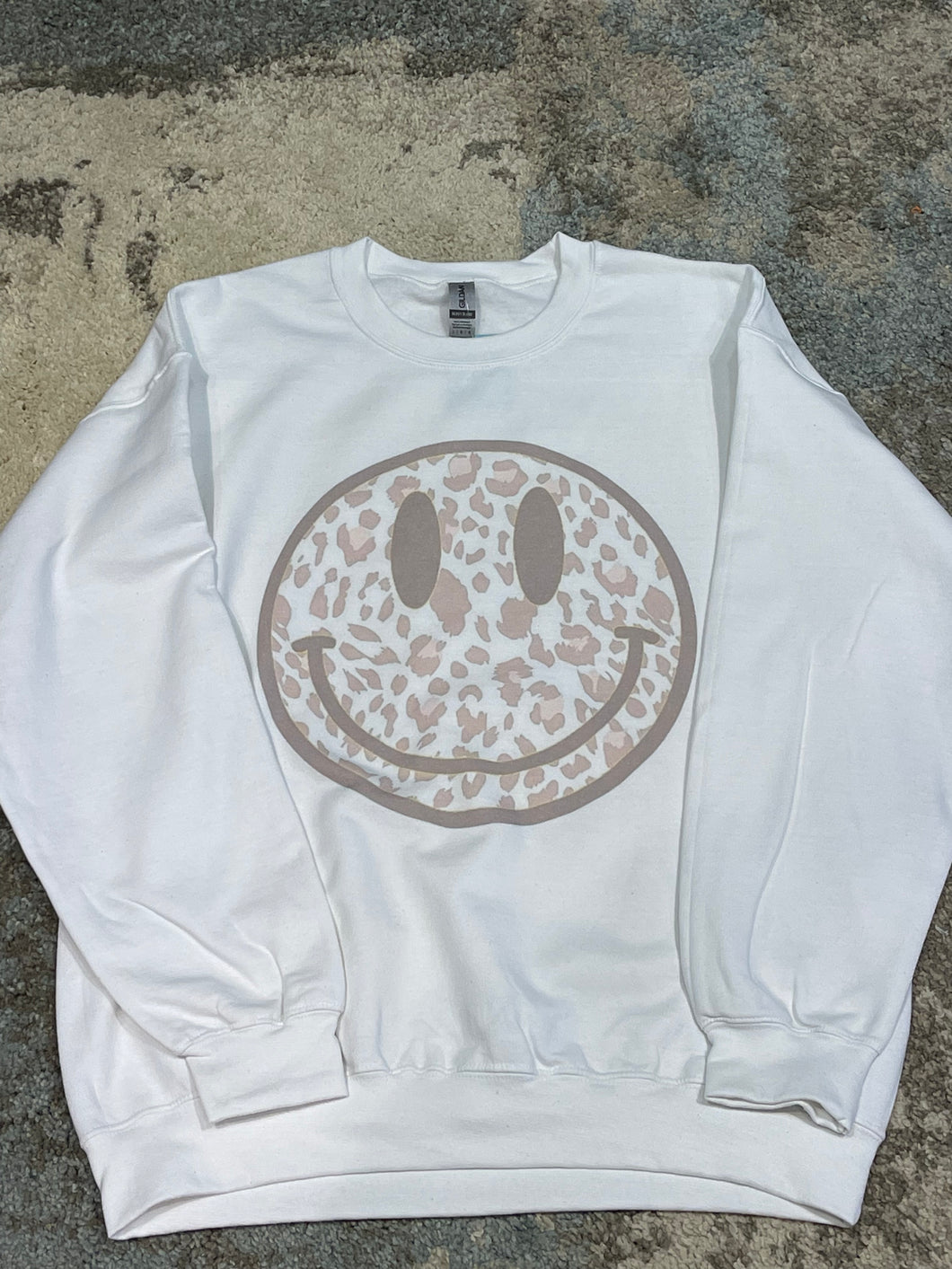 Leopard Smiley Crewneck